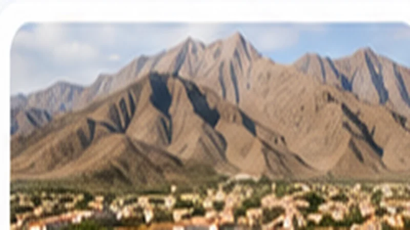 Ras Al Khaimah mountains and residential community
