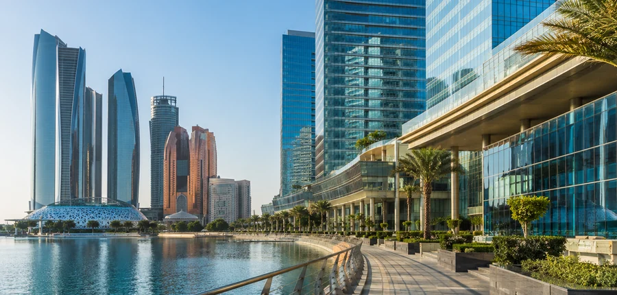 Premium Abu Dhabi commercial district and waterfront skyline
